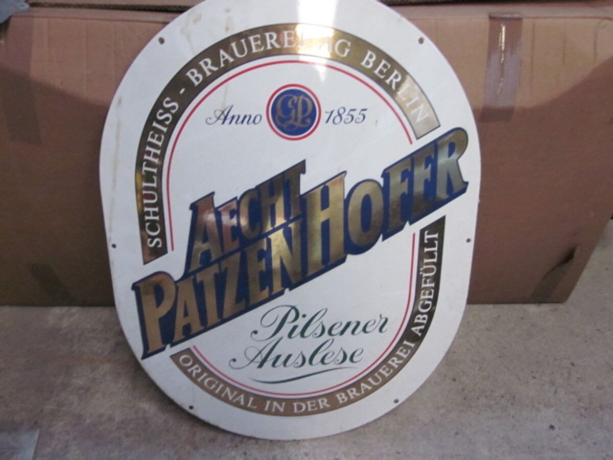 Aecht-Patzenhofer Emailleschild